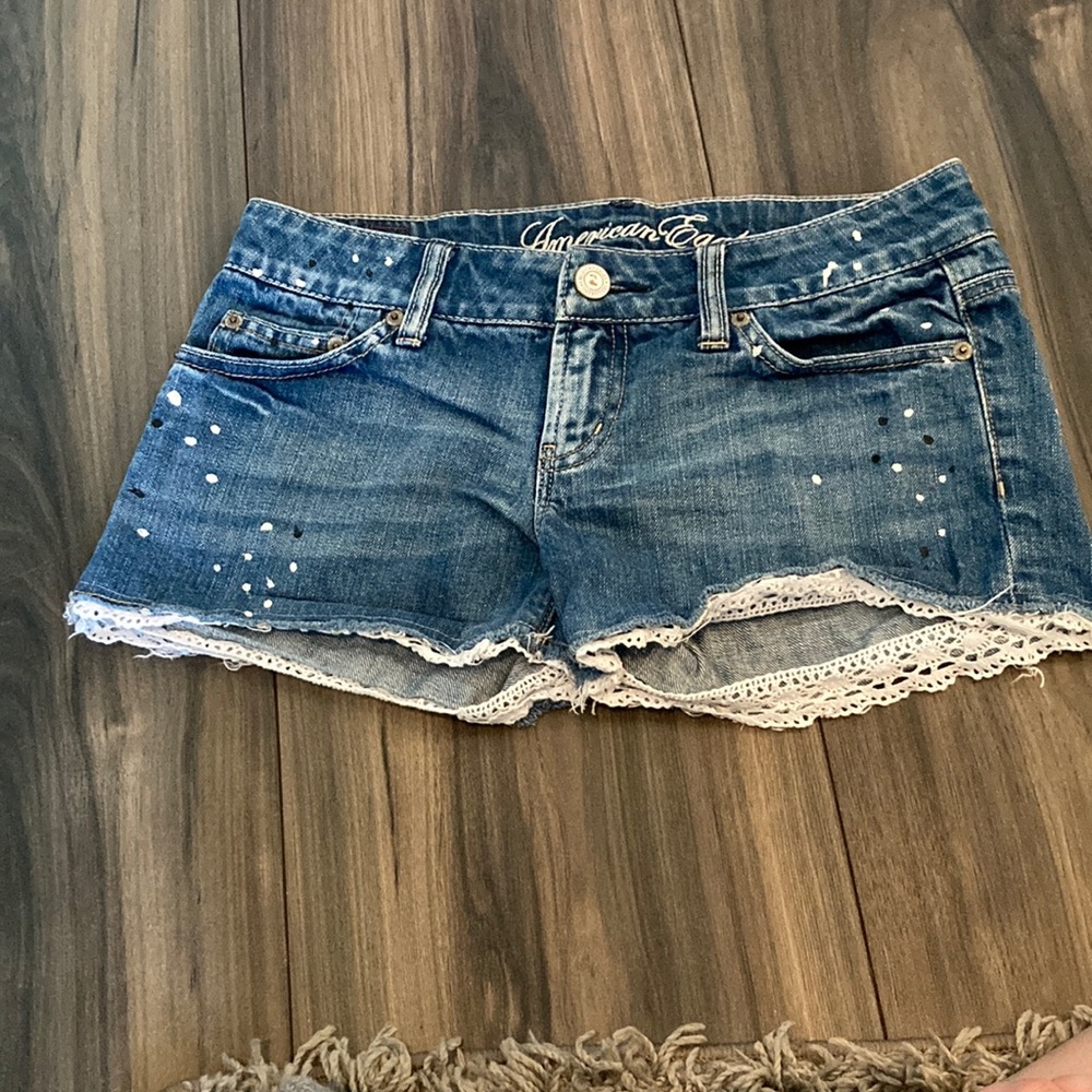Low rise Size 2 American eagle denim shorts